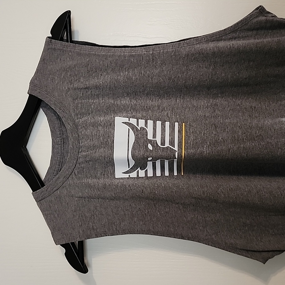 Project Rock  Under Armour tank top, Large, Grey and white.